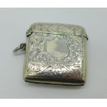 A silver vesta case,