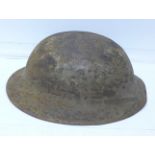 A WWI British Brodie pattern helmet