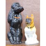 A USSR model of a dog and a Price Kensington model of a black poodle, poodle 31.