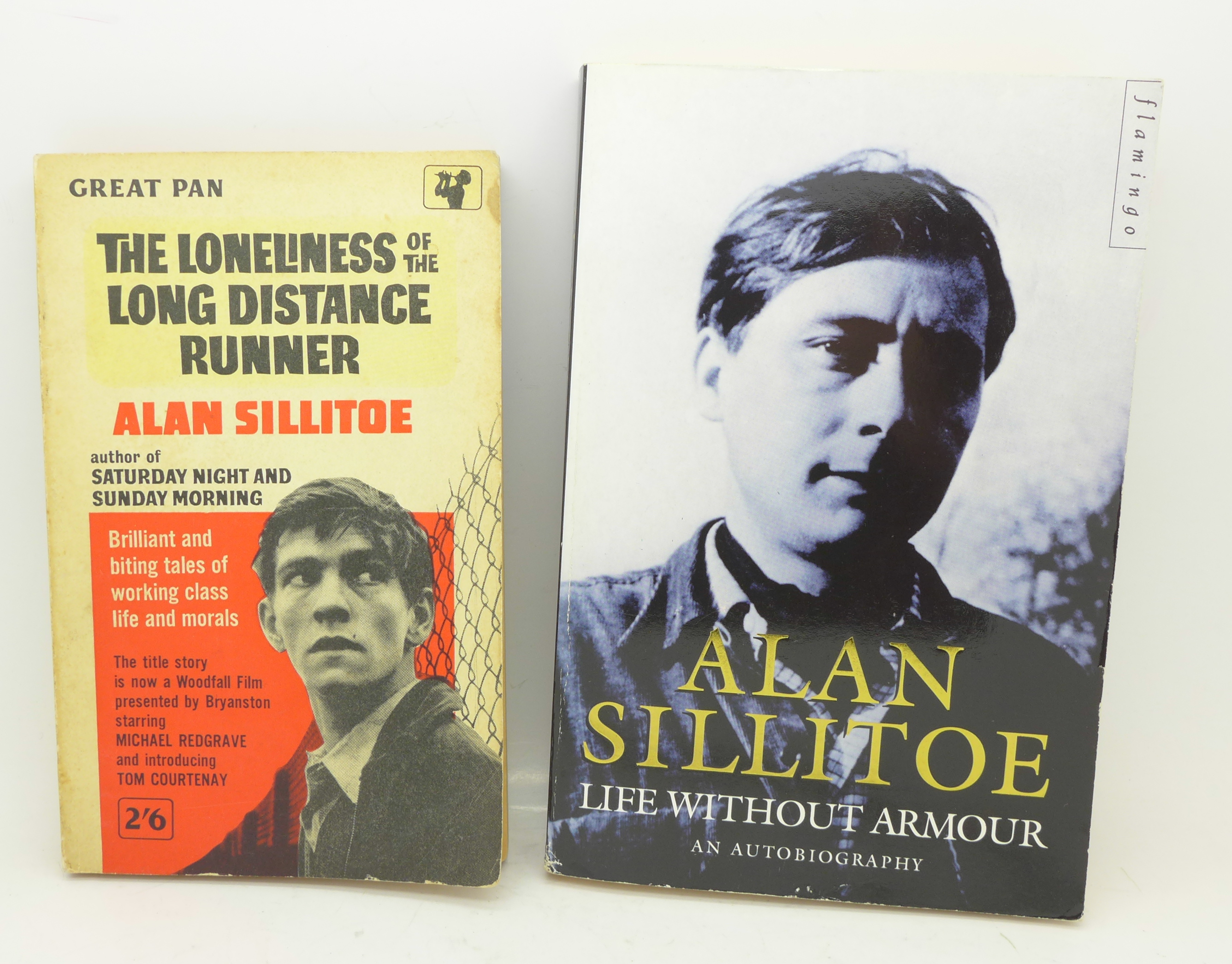 Two Alan Sillitoe books, Life Without Armour,