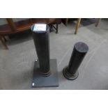 A black marble pedestal