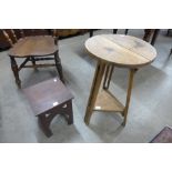 Two Arts and Crafts occasional tables