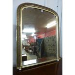 A Victorian embossed gilt framed overmantel mirror