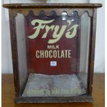 A Fry's Milk Chocolate counter top display cabinet