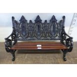 A miniature Coalbrookdale style bench