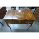 A French Louis XV style rosewood and marquetry inlaid dressing table,