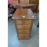 A Victorian mahogany pedestal cupboard