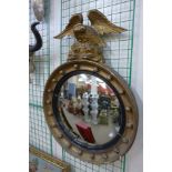 A Regency giltwood convex mirror