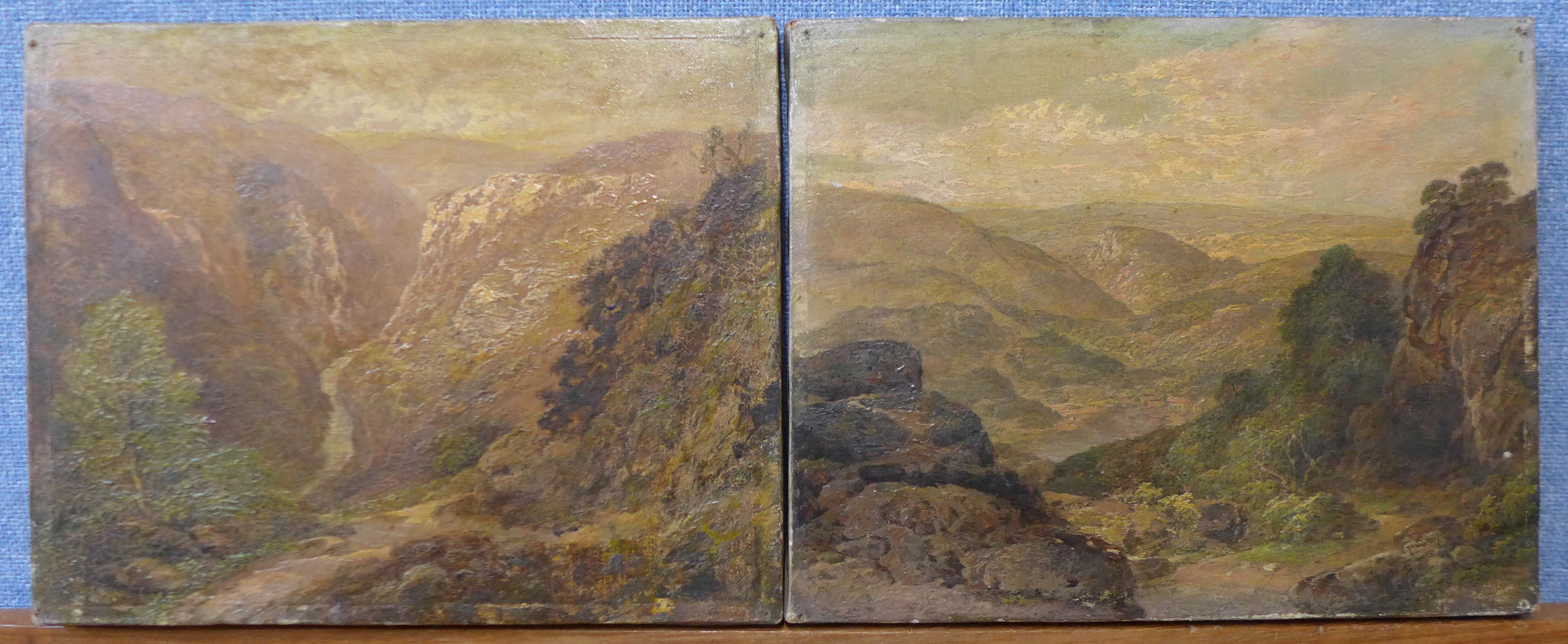 Edward Price (British 1800-1885), Matlock and Dovedale, oil on canvas, 20 x 25cms, - Image 3 of 3