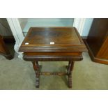 A 19th Century French mahogany sewing table