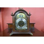 A German Franze Hermle mahogany bracket clock ,