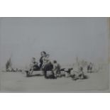 A signed Sidney Tushingham (1884 - 1968) etching, Noonday Rest, Venice, framed,