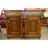 A pair of Victorian mahogany pot cupboards