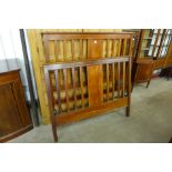 An Edward VII inlaid mahogany double bed