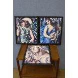 A set of three Tamara Lempicka prints,
