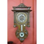 A 19th Century German walnut clock,