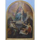 Italian School, religious scene with Madonna and child, oil on canvas, 138 x 96cms,