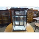 A Cadburys Chocolates counter top display cabinet