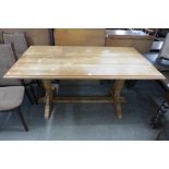 A pine refectory table