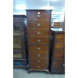 A mahogany eight drawer chest