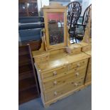A pine dressing chest
