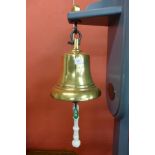 Bell; George VI, 1936-1947, Royal cipher stamped to top of bell, spade top, bell in good condition,