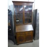 An Edward VII mahogany bureau bookcase