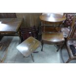 Four assorted occasional tables