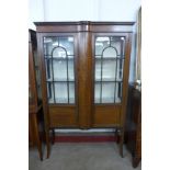 An Edward VII inlaid mahogany display cabinet