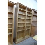 A large pine open bookcase