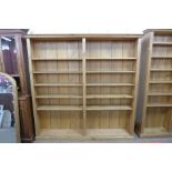 A large pine open bookcase