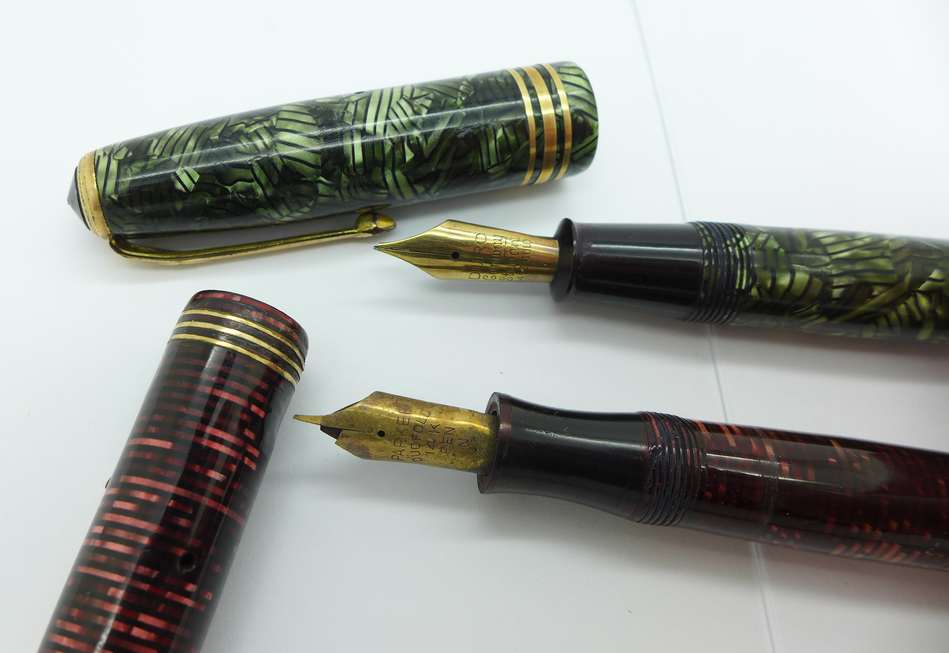 Two fountain pens with 14ct gold nibs, - Image 3 of 4
