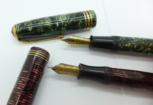 Two fountain pens with 14ct gold nibs, - Image 4 of 4