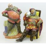 Two Royal Doulton figures, The Foaming Quart and Falstaff, Quart a/f,