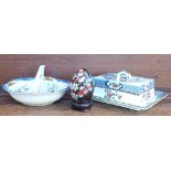 A Noritake bowl and rice spoon,