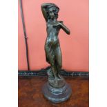 An Art Deco style bronze figure of a lady,