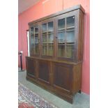 An early 20th Century oak library bookcase