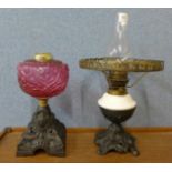 Two part oil lamps