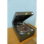 A portable Columbia gramophone