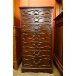 A 19th Century French mahogany semainier chest of drawers