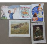 Chromolithographs, Spear's Bath, Cooke's Suet, Thy Kingdom Come,