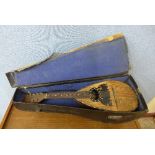 A late 19th/early 20th Century rosewood mandolin