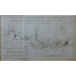 An 18th Century copper engraving, Plane of the Navigable Canal from Birmingham to Aldersley, c.