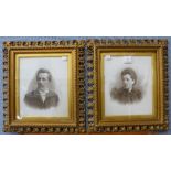 A pair of Victorian photographic portraits,