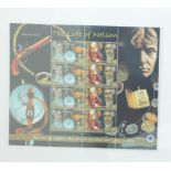 Stamps; The Isle of Man sheetlets, Life and Times of Nelson/Battle of Trafalgar (4 sheets),