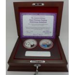 Limited edition, Royal Platinum Wedding Anniversary medallions,