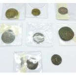 A collection of early coins