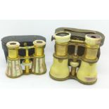 Two pairs of opera glasses;