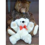 A large brown Teddy bear with pointed snout,