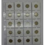 A brass Threepence Complete Collection 1937 to 1967,